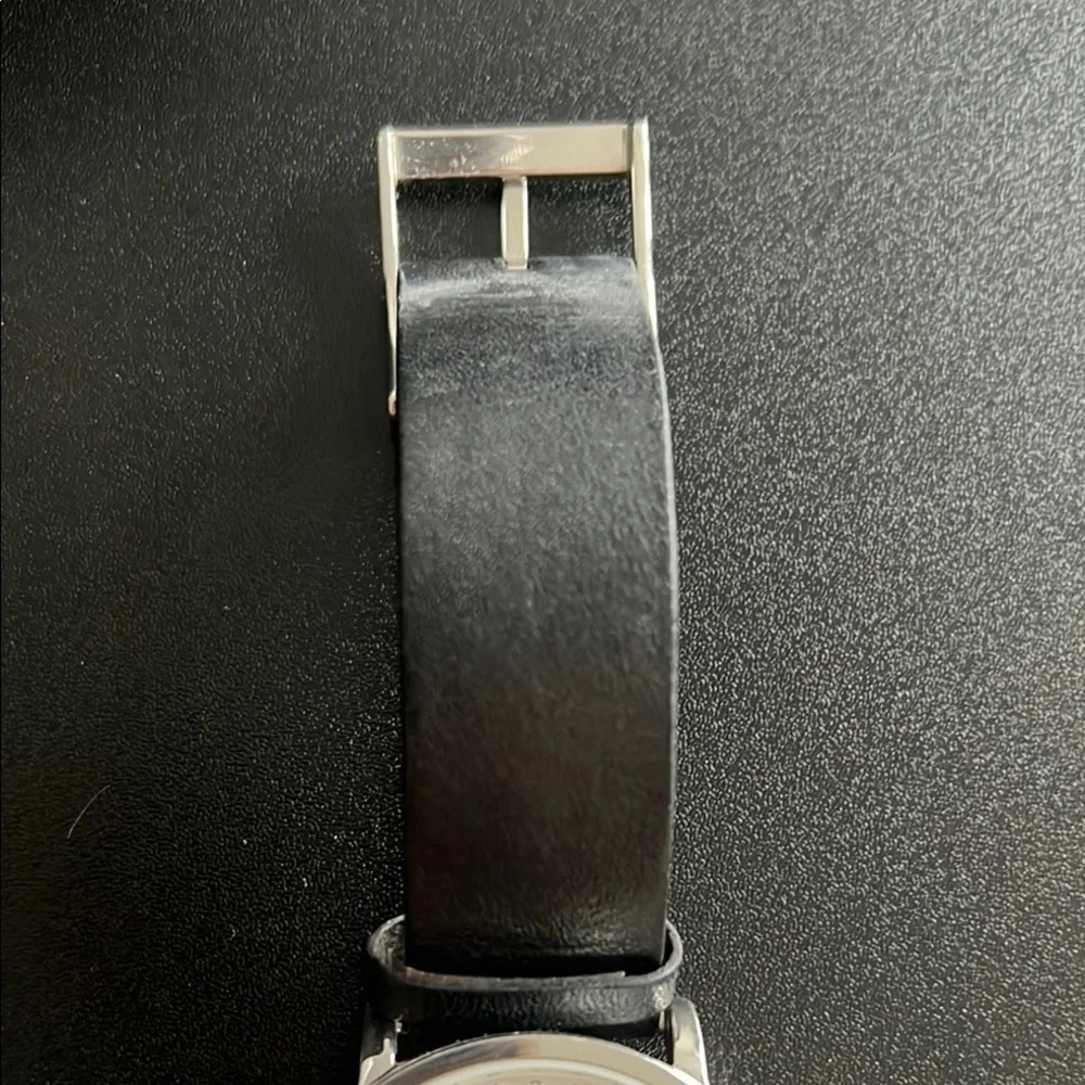 Skagen Men's Black Leather Watch